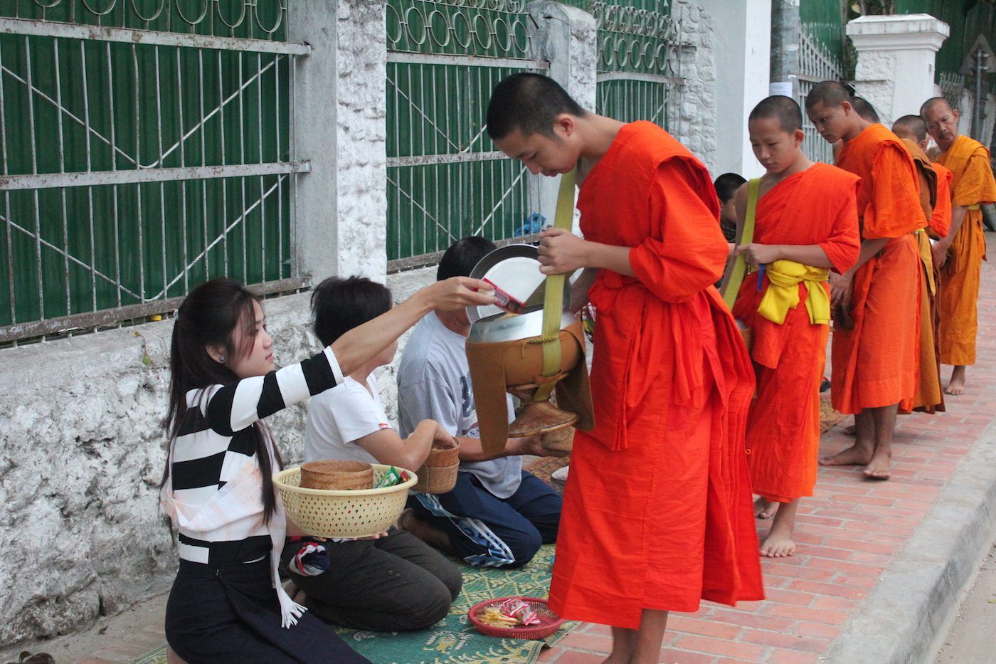 Giving alms