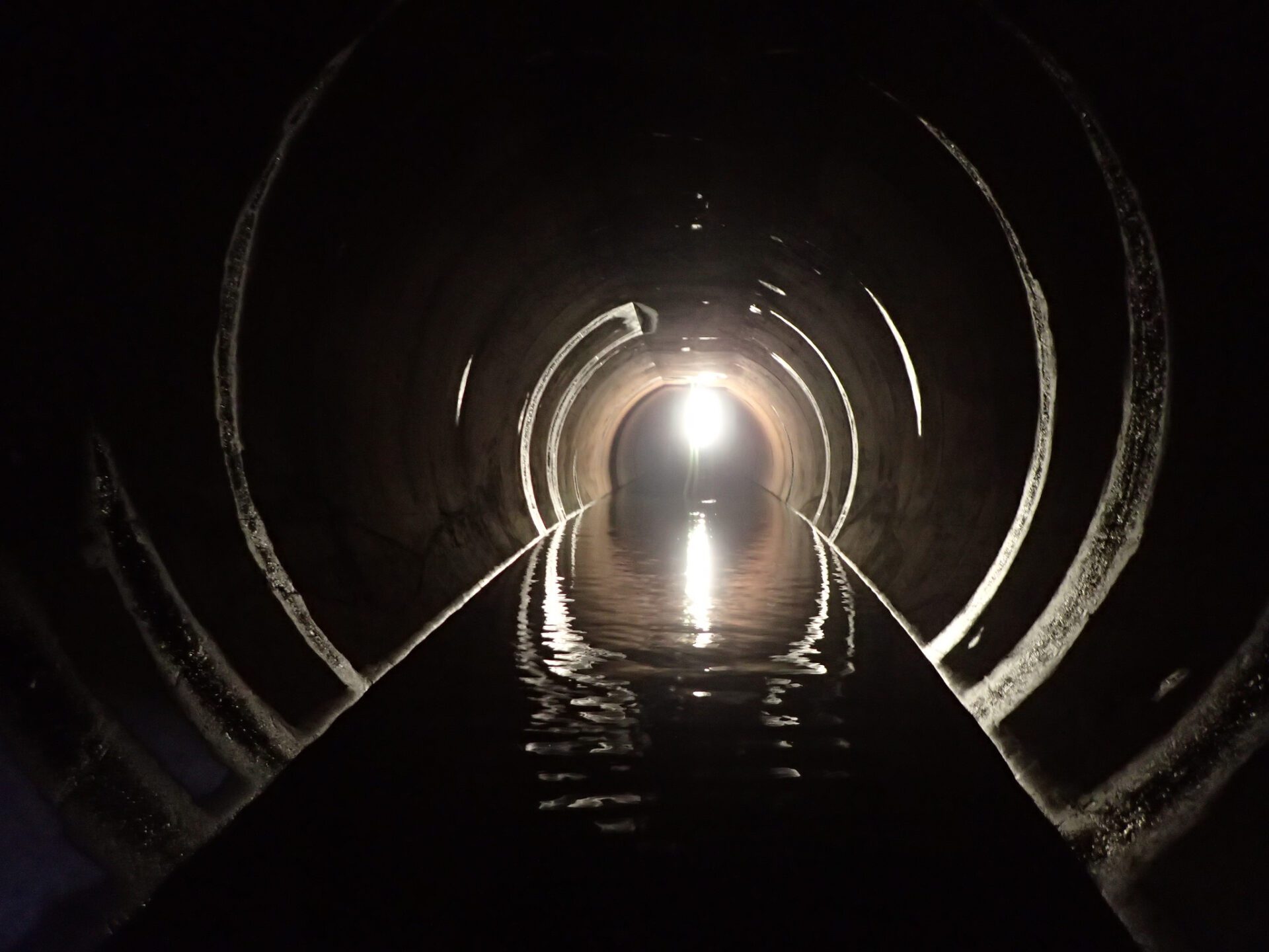 Light inside a tunnel