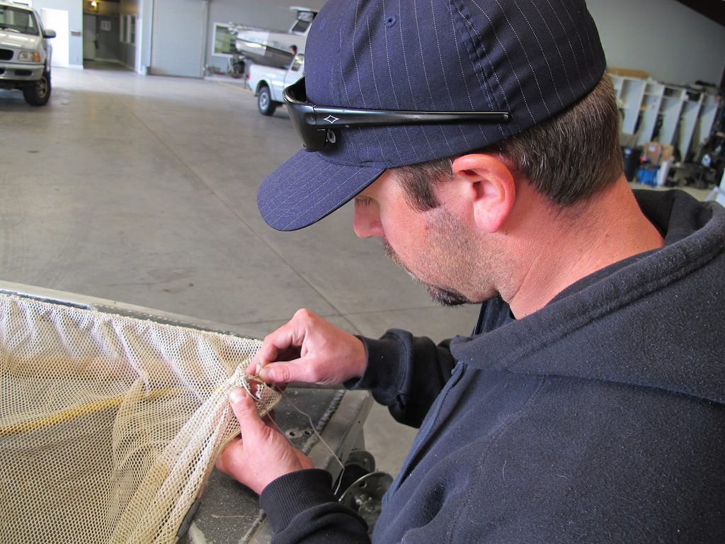 Sewing seine net