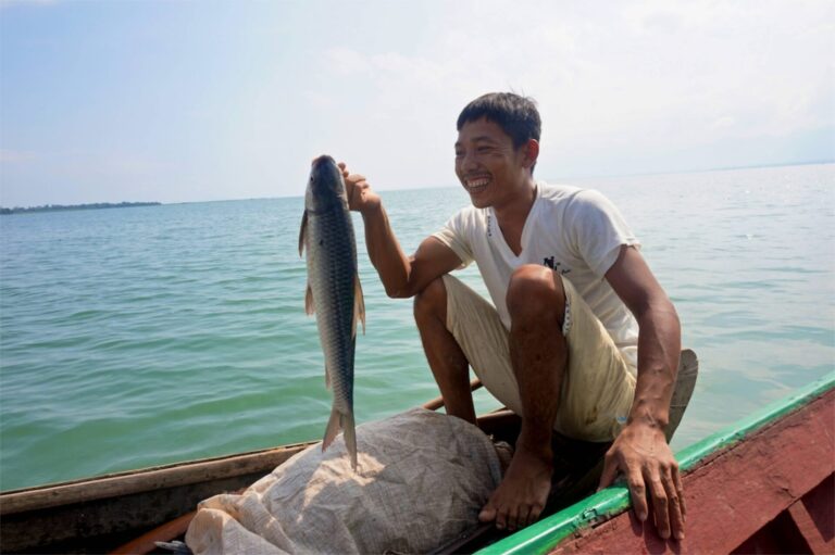 Fisherman with big catch