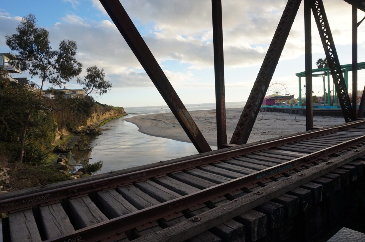 San Lorenzo River meets the ocean