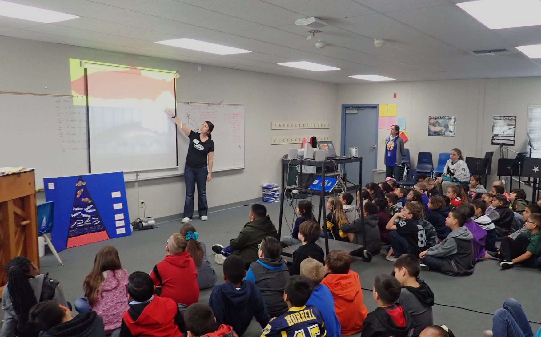 Classroom presentation about salmon
