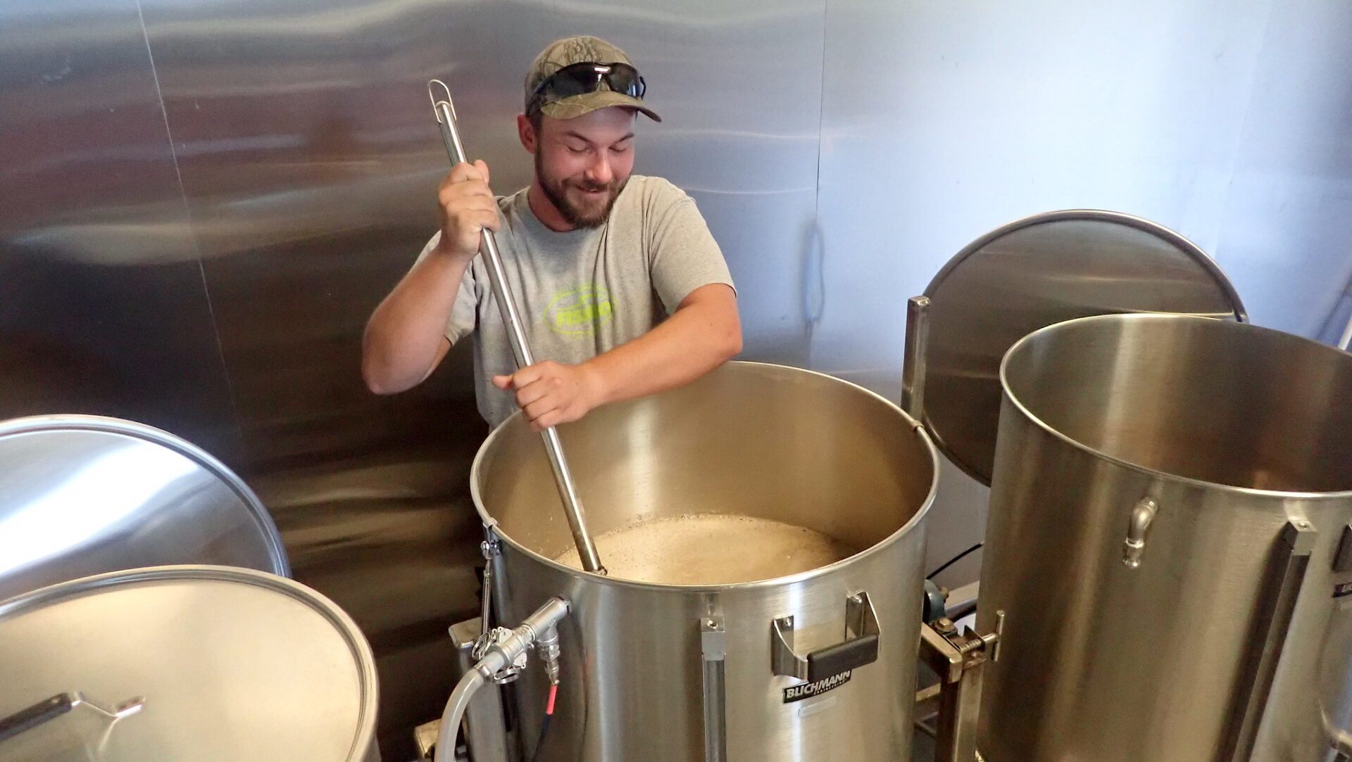 stirring beer