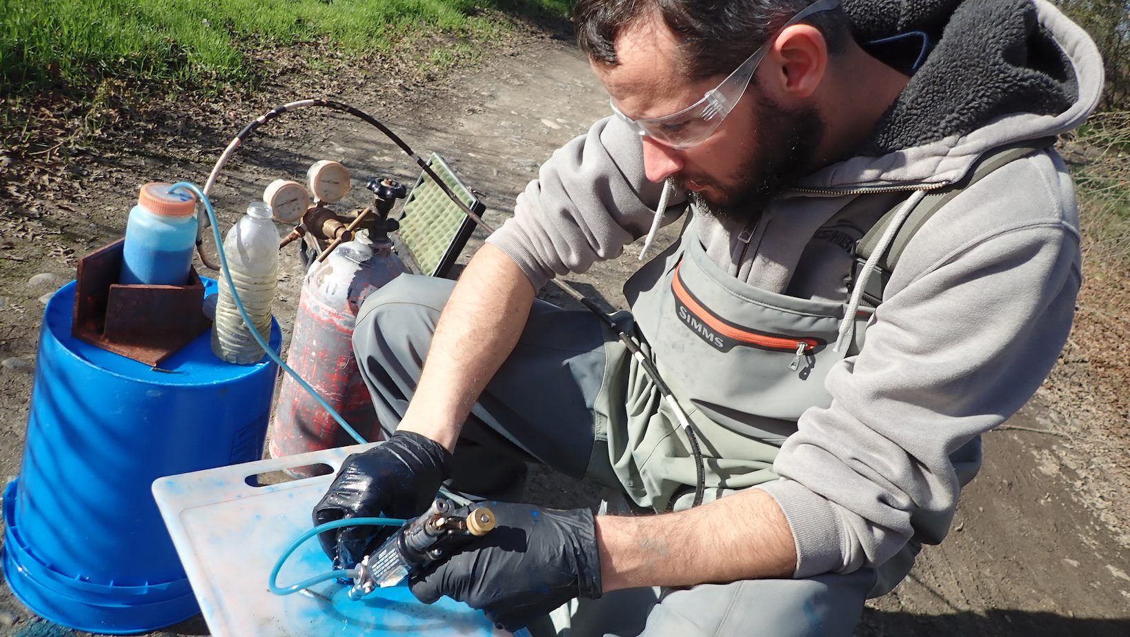 salmon marking setup